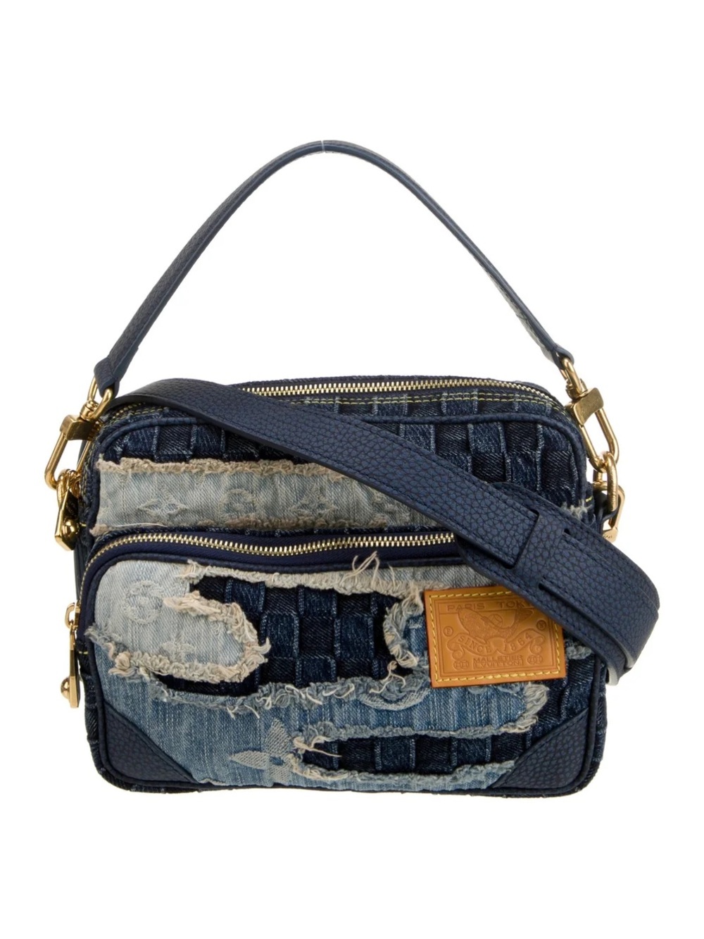 Louis Vuitton Nil Denim Patchwork Multicolor Blue Landscape M15296 Limited Ed
